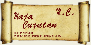 Maja Ćuzulan vizit kartica